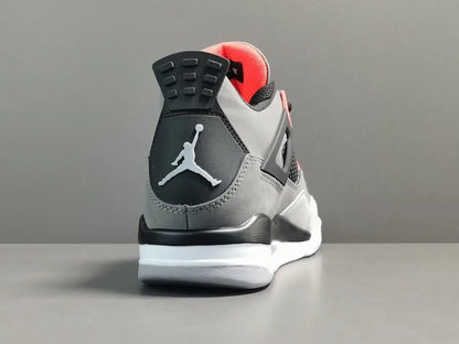 Air Jordan 4 Infrared sneakers black grey red accents iconic retro design
