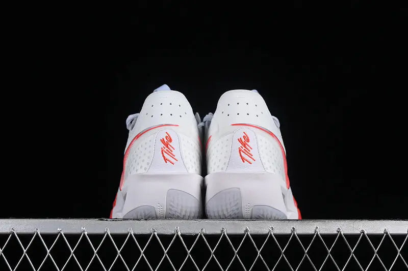 Nike Air Zoom GT Cut 3 White Picante Red basketball shoes front view high performance sneakers