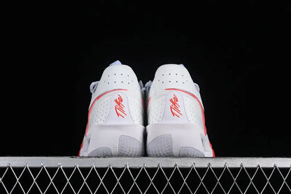 Nike Air Zoom GT Cut 3 White Picante Red basketball shoes front view high performance sneakers