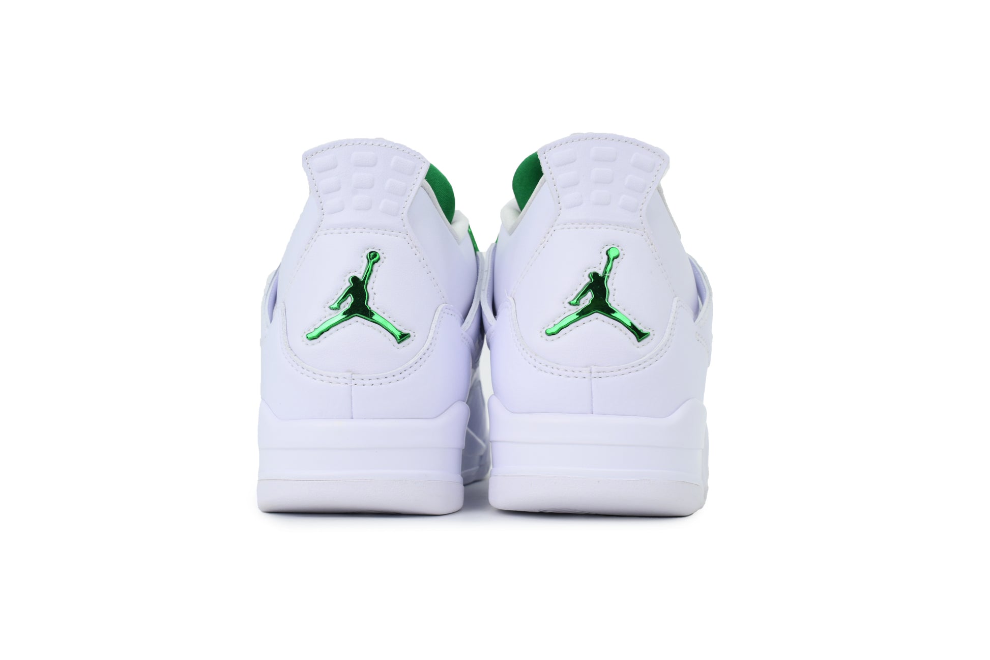 Jordan 4 Metallic Green green white leather retro sneakers unisex premium
