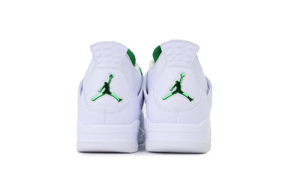 Jordan 4 Metallic Green green white leather retro sneakers unisex premium
