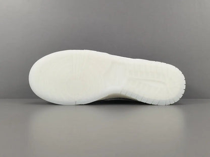 Nike Dunk Fragment White triple white low top sneaker clean side view