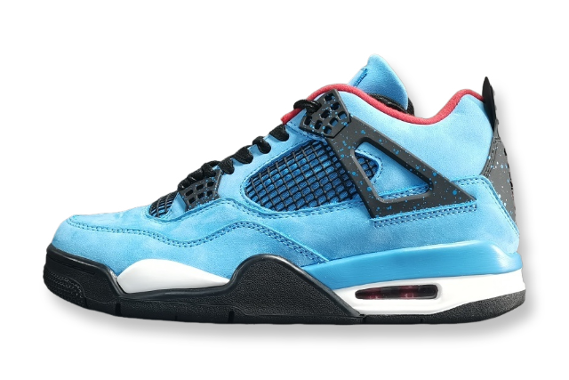Air Jordan 4 Travis Scott Cactus Jack suede sneakers premium men's shoes

