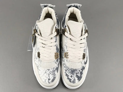 Air Jordan 4 Snakeskin sneakers side view luxury textured retro basketball shoes