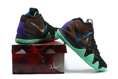 Nike Kyrie 4 x Mamba Mentality basketball shoes – black and purple low-top sneakers with Zoom Air cushioning and tribute design