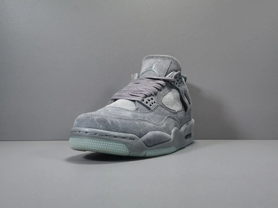 Gray sneaker on a gray background