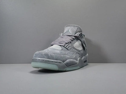 Gray sneaker on a gray background
