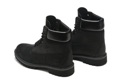 Timberland 6 inch black nubuck premium leather boot for men durable

