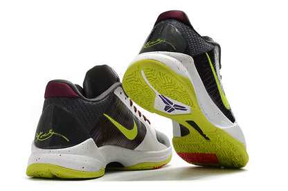 Nike Kobe 5 Protro Chaos basketball shoes in black and yellow chaotic-inspired colorway
