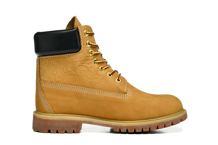 Timberland 6 inch BAPE UNDEFEATED collaboration leather boot limited edition street style
