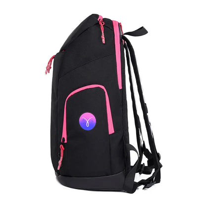 Nike Hoops Elite Pro backpack black pink front view