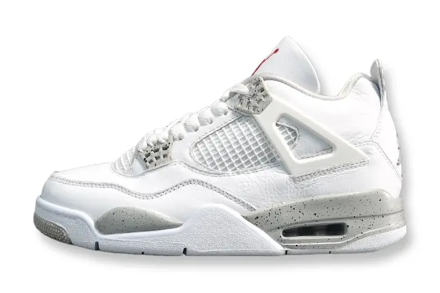 Air Jordan 4 White Oreo white black grey sneakers premium men's shoes
