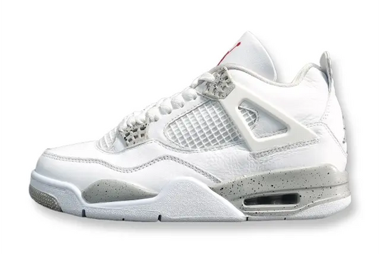 Air Jordan 4 White Oreo white black grey sneakers premium men's shoes
