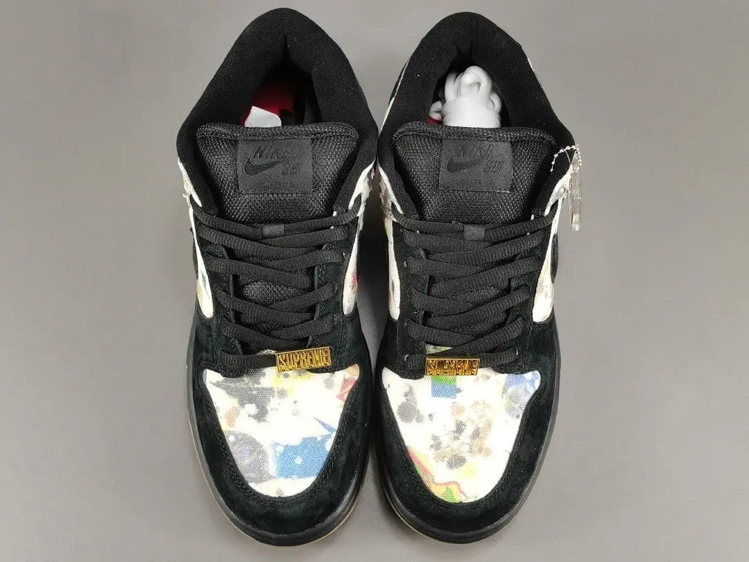 Nike SB Dunk Low Supreme Rammellzee black white red sneaker limited edition streetwear skate shoe