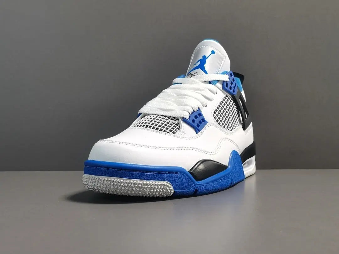 Air Jordan 4 x Motorsports sneakers black red white racing-inspired design
