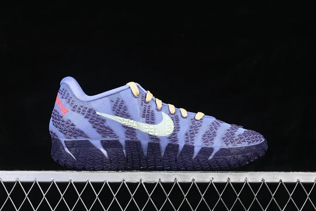 nike ja 3 x channel 12 basketball shoes side view with bold broadcast inspired colorway