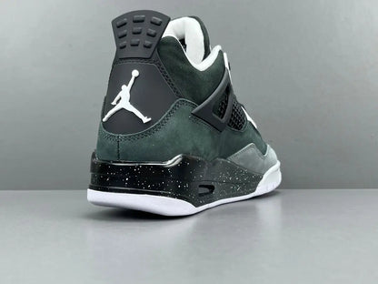 Air Jordan 4 Fear sneakers side view dark retro basketball shoes iconic design