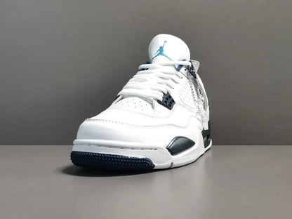 Air Jordan 4 Columbia sneakers white blue accents classic retro basketball shoes
