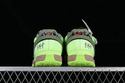 nike ja 1 x halloween zombie basketball shoes side view with spooky halloween colorway and edgy design