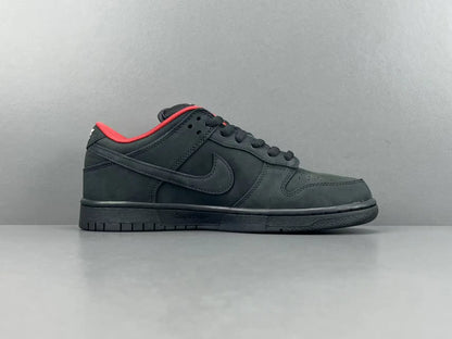 Nike SB Dunk Supreme 94 Black low top sneaker side view all black