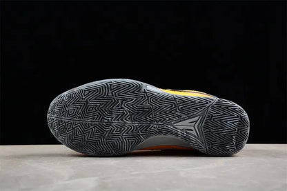 nike ja 1 x wet cement basketball shoes side view with urban grey textured colorway
