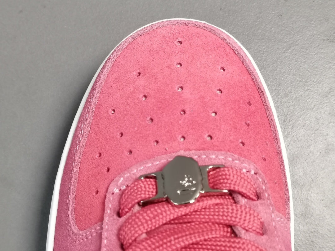 BAPE STA LOW sneakers soft pink suede streetwear casual premium shoes