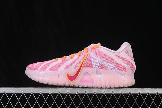 nike ja 3 x pink foam basketball shoes side view with soft pink foam colorway design