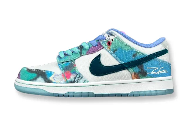 Nike SB Dunk Low Futura Laboratories Bleached Aqua sneaker white grey aqua limited edition skate shoe