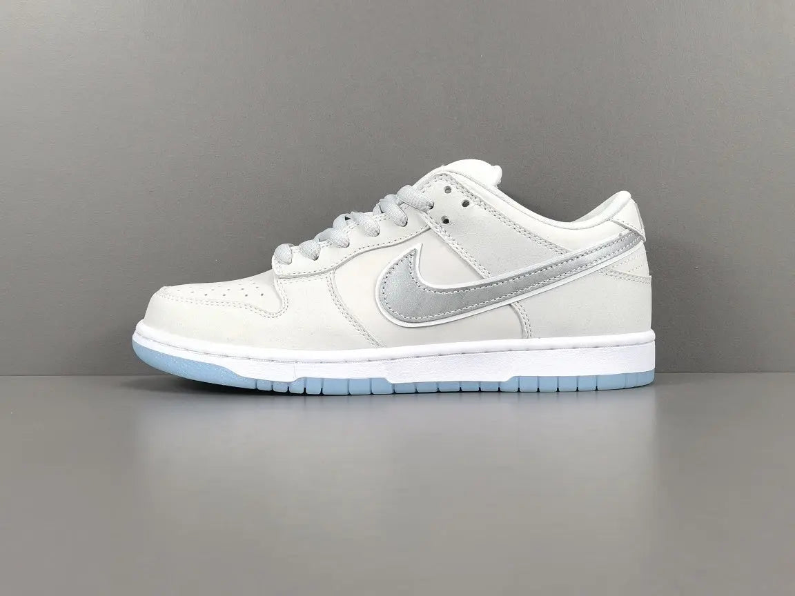 Nike SB Dunk White Lobster Friends and Family low top sneaker side view white grey