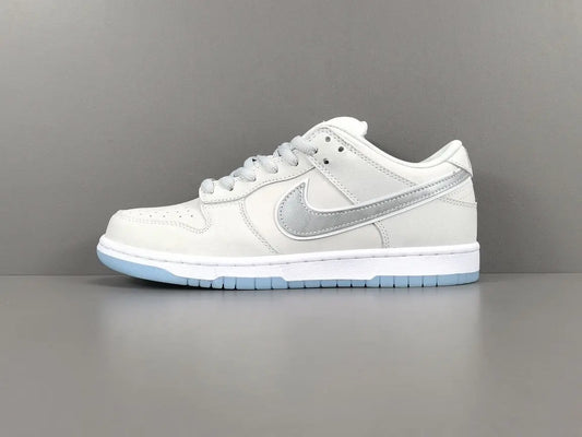 Nike SB Dunk White Lobster Friends and Family low top sneaker side view white grey