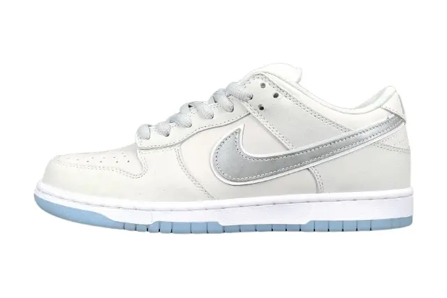 Nike SB Dunk White Lobster Friends and Family low top sneaker side view white grey