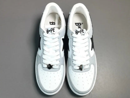 BAPE STA LOW sneakers grey black streetwear casual premium stylish shoes