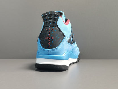 Air Jordan 4 Travis Scott Cactus Jack suede sneakers premium men's shoes
