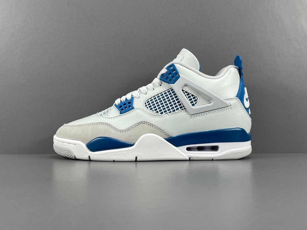 Air Jordan 4 Military Blue sneakers side view retro basketball shoes iconic
