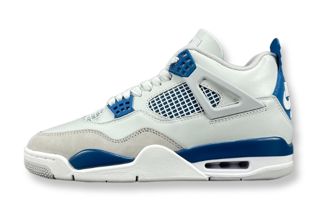 Air Jordan 4 Military Blue sneakers side view retro basketball shoes iconic
