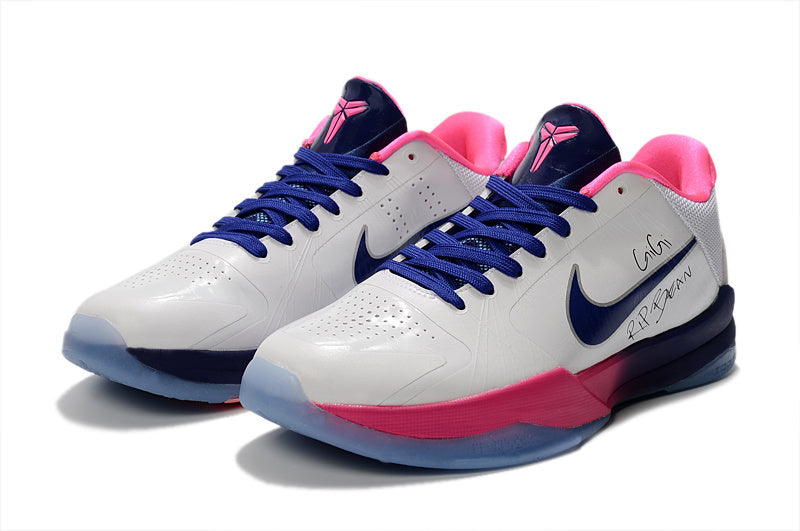 Nike Kobe 5 Protro Kay Yow basketball shoes in pink and black colorway
