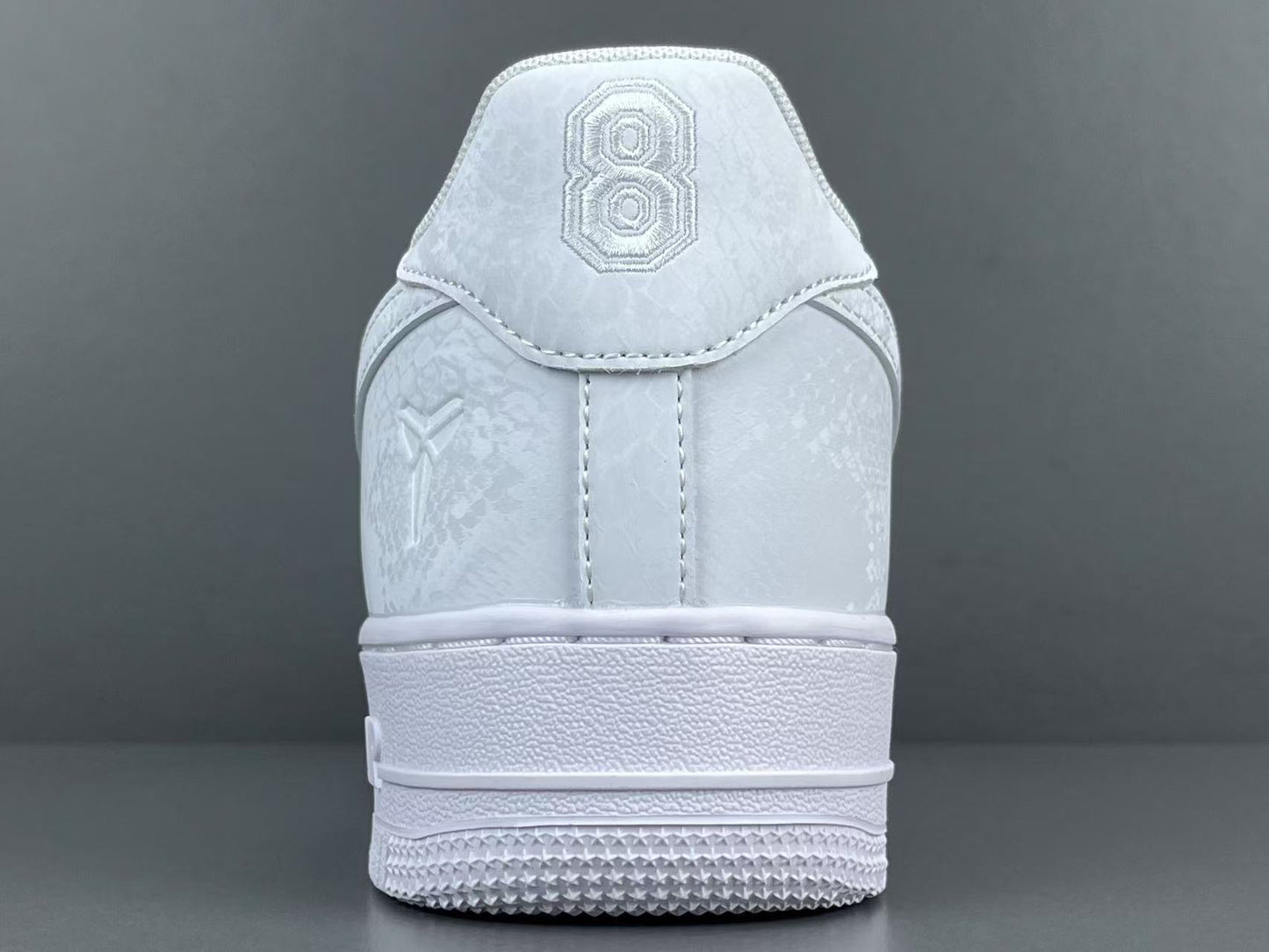 Nike Air Force 1 Kobe Bryant Forever white leather sneakers tribute design
