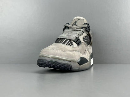 Air Jordan 4 x Cave Stone sneakers featuring premium materials neutral tones
