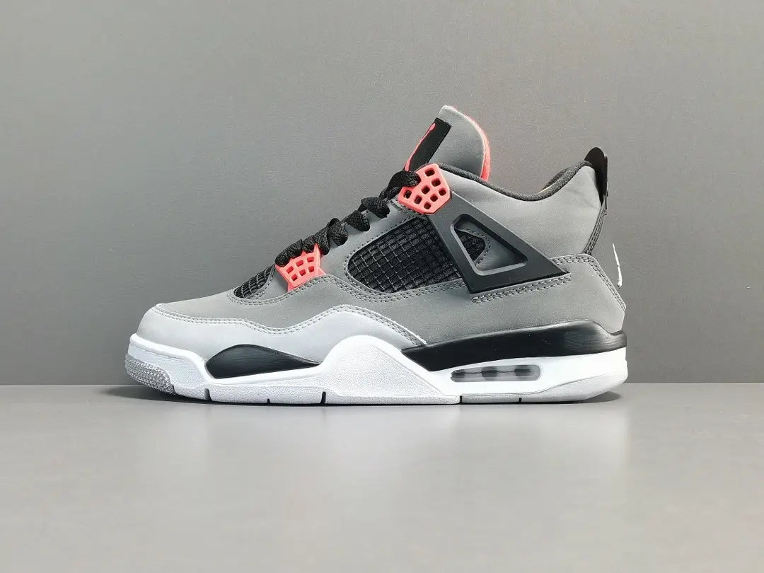 Air Jordan 4 Infrared sneakers black grey red accents iconic retro design
