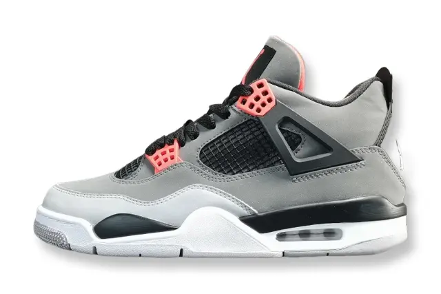 Air Jordan 4 Infrared sneakers black grey red accents iconic retro design

