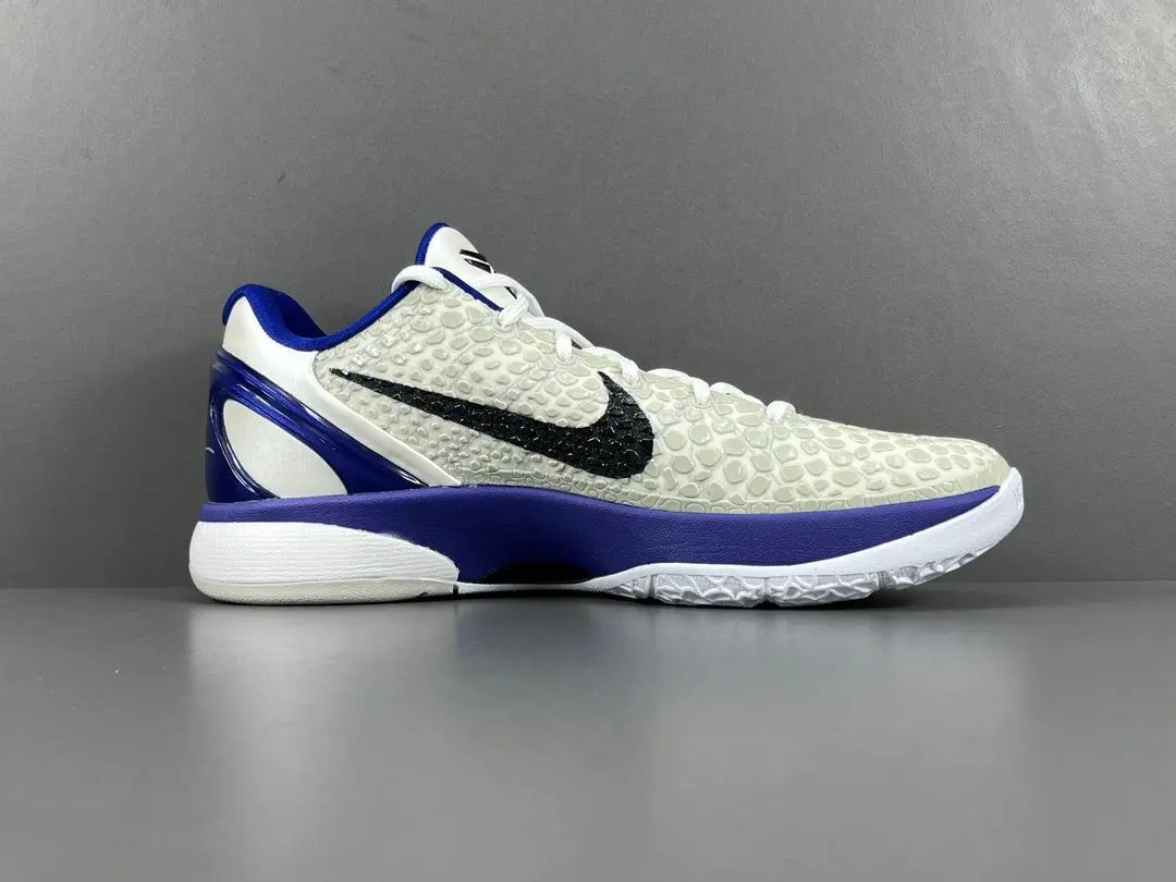 Nike Kobe 6 Concord basketball shoes white and purple sleek performance design
