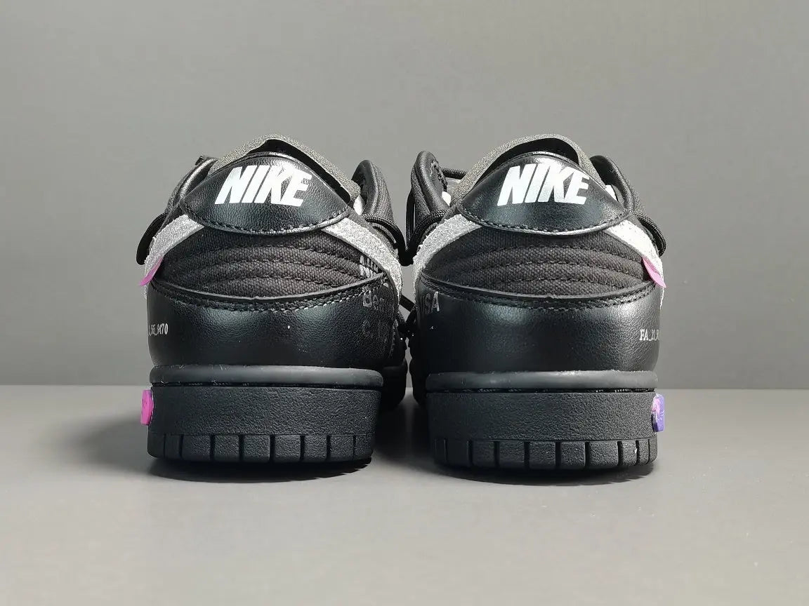 Nike Dunk Low Off-White Lot 50 collaboration premium leather sneakers