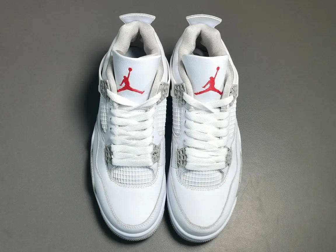 Air Jordan 4 White Oreo white black grey sneakers premium men's shoes
