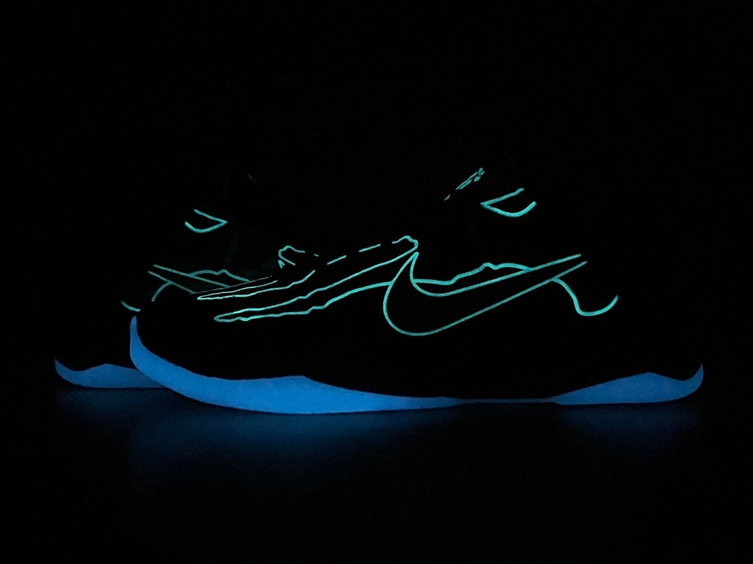 Nike Kobe 5 Protro X-Ray basketball shoes with translucent skeletal-inspired design and details
