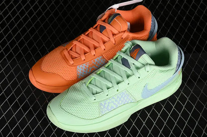 nike ja 1 x mismatched basketball shoes side view with contrasting unique colorway design