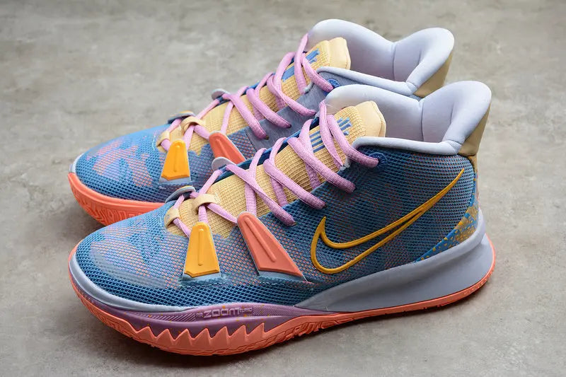 Nike Kyrie 7 x Expressions basketball shoes – low-top sneakers with bold artistic colorway, limited edition design, and Zoom Air cushioning for court performance