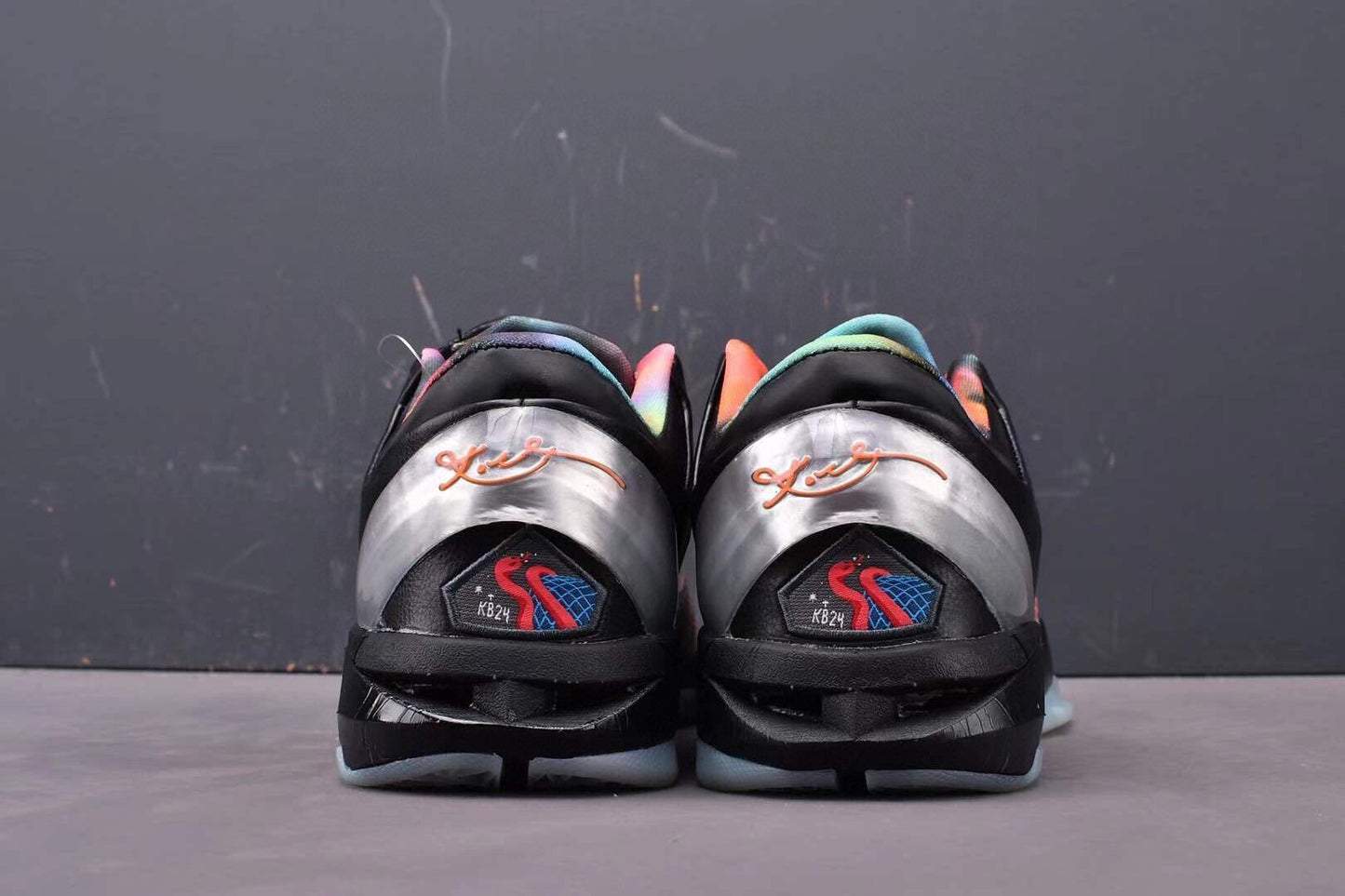 Nike Kobe 7 Galaxy AS basketball shoes black with cosmic starry design
