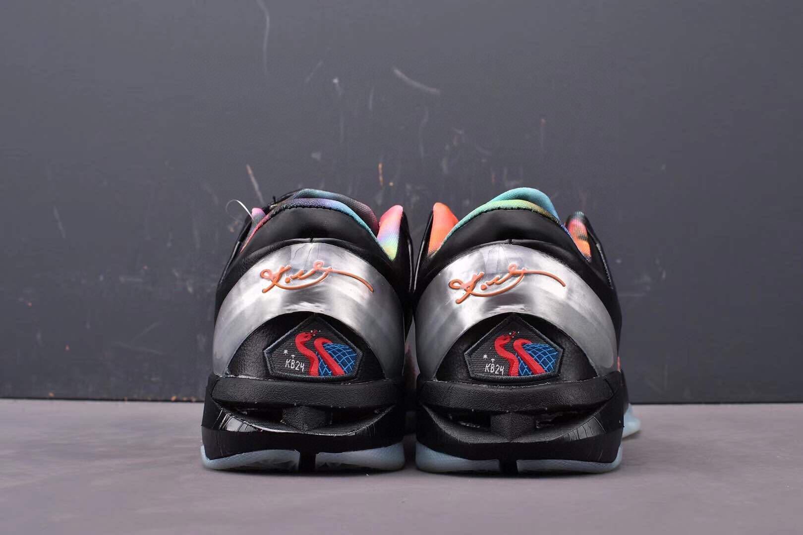 Nike Kobe 7 Galaxy AS basketball shoes black with cosmic starry design
