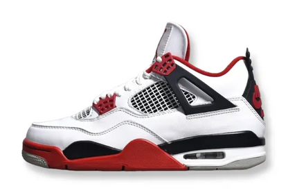 Air Jordan 4 Fire Red white black red sneakers iconic men's shoes

