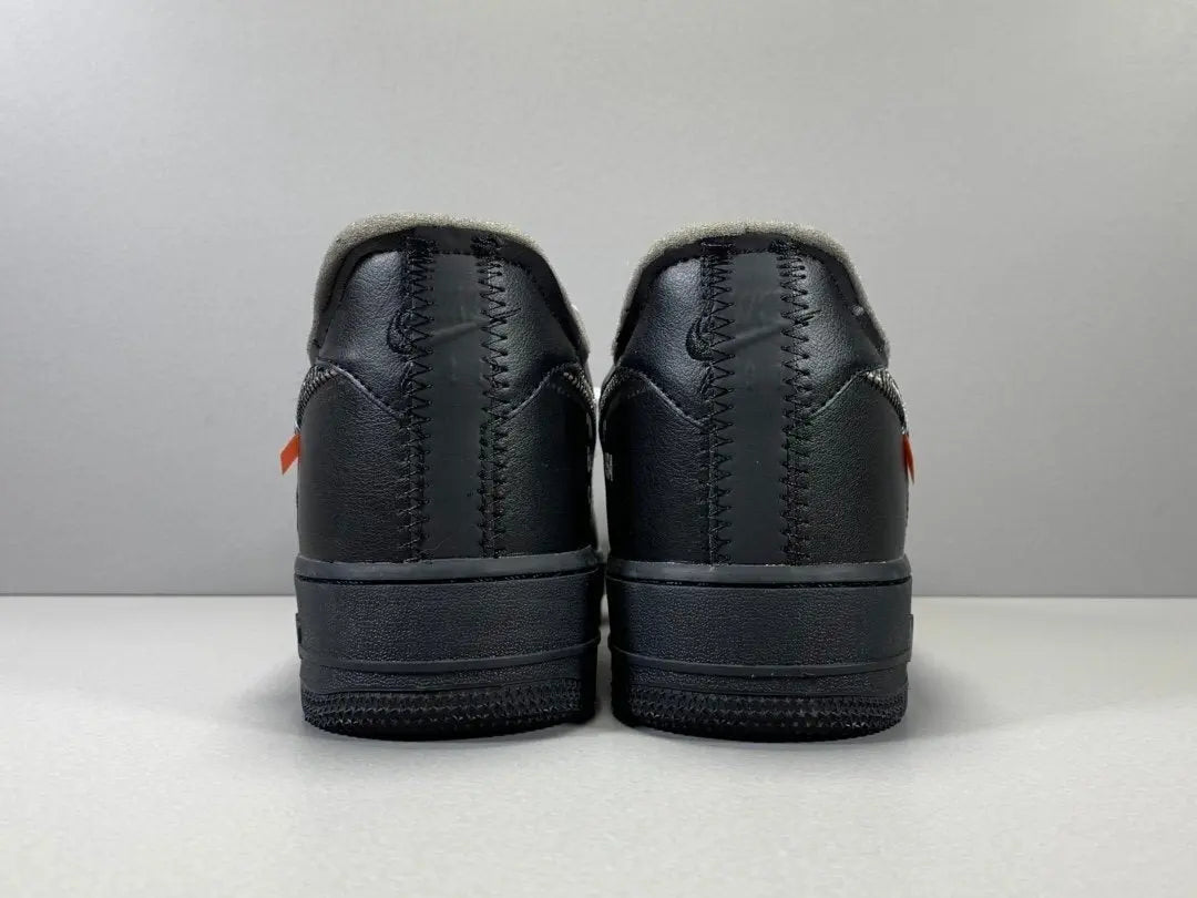 Nike Air Force 1 x Off-White MoMA black deconstructed sneaker collaboration closeup
